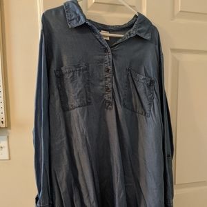 2X Denim Tunic Dress